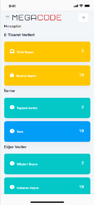 E-Ticaret Verileri Sayfası